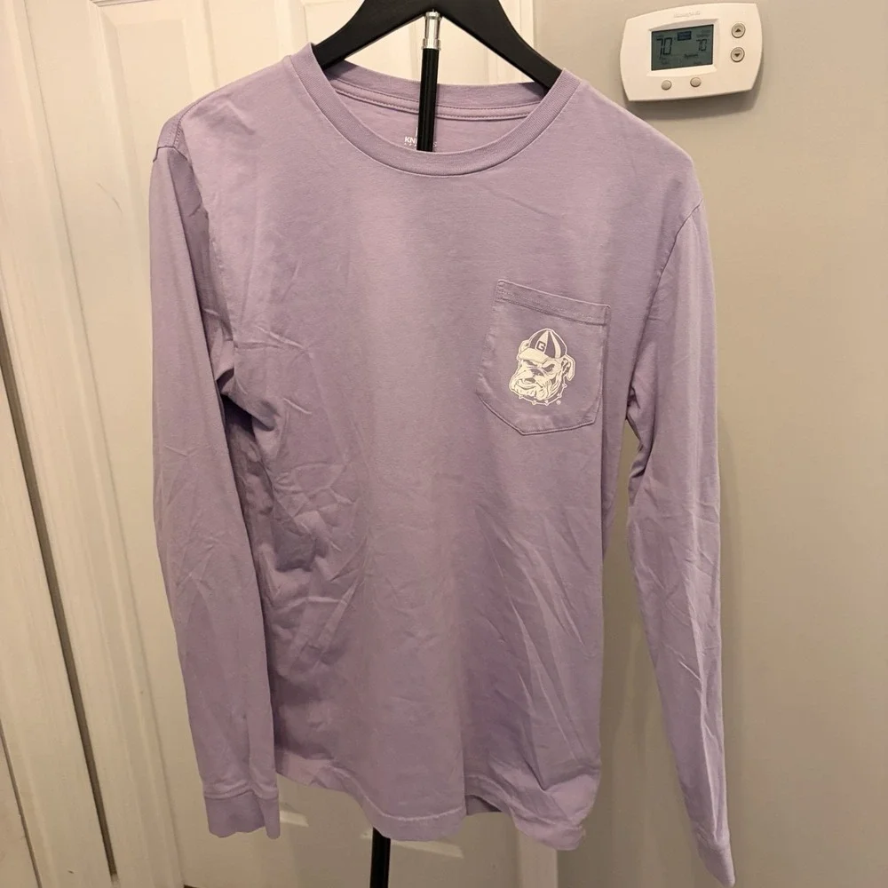Knights Apparel Georgia Bulldogs Gameday Pocket Tee Lavender Purple M Dawgs EUC